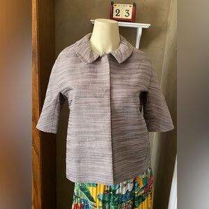 Ann Taylor Heathered Taupe 3/4 sleeve Jacket Size Small Petite